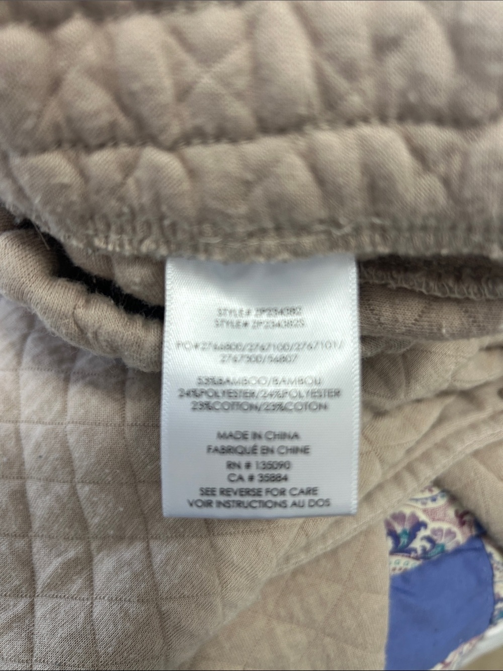 Z Supply Slim Quilted Joggers Size Small Taupe Beige soft knit almond - Picture 6 of 6